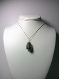 Healer's Gold Magnetite Pyrite Pendant Wire Wrapped .925 Sterling Silver display - Jemel