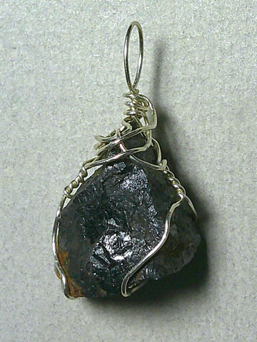 Raw Magnetite Pendant Wire Wrapped .925 Sterling Silver - Jemel