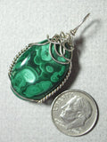 Malachite Pendant Wire Wrapped .925 Sterling Silver