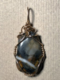 Picasso Marble Pendant Wire Wrapped 14/20 Gold Filled