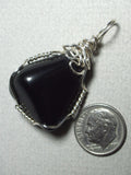 Black Onyx Pendant Wire Wrapped .925 Sterling Silver