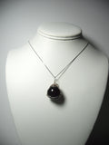 Black Onyx Ball Sphere Marble Pendant Wire Wrapped .925 Sterling Silver display - Jemel