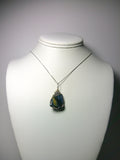 Pietersite Pendant Wire Wrapped .925 Sterling Silver display - Jemel