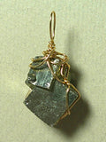 Pyrite Crystal Cluster Pendant Wire Wrapped 14/20 Gold Filled