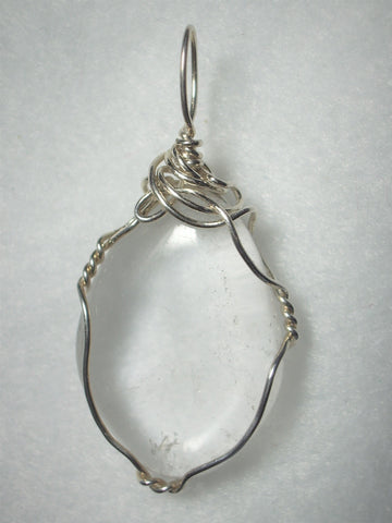 Clear Quartz Pendant Wire Wrapped .925 Sterling Silver - Jemel