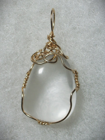 Clear Quartz Pendant Wire Wrapped 14/20 Gold Filled - Jemel
