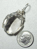 Faceted Clear Quartz Pendant Wire Wrapped .925 Sterling Silver