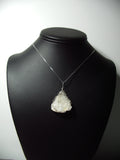 Druzy Quartz Crystal Cluster Pendant Wire Wrapped .925 Sterling Silver display - Jemel