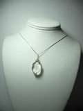 Clear Quartz Pendant Wire Wrapped .925 Sterling Silver display - Jemel