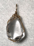 Clear Quartz Pendant Wire Wrapped 14/20 Gold Filled