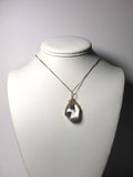 Clear Quartz Pendant Wire Wrapped 14/20 Gold Filled display - Jemel