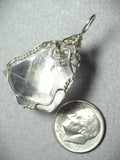 Quartz Crystal Pendant Wire Wrapped .925 Sterling Silver