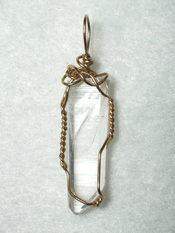 Quartz Crystal Pendant Wire Wrapped 14k/20 Gold Filled - Jemel