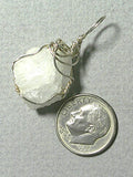 Raw Crystalline Quartz Pendant Wire Wrapped .925 Sterling Silver