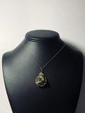 Rain Forest Rhyolite Pendant Wire Wrapped 14K Gold Filled display - Jemel