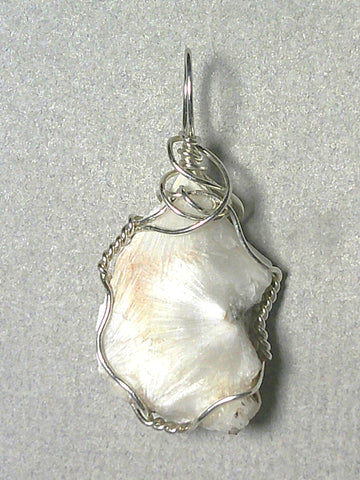 Raw Thomsonite Crystal Pendant Wire Wrapped .925 Sterling Silver - Jemel