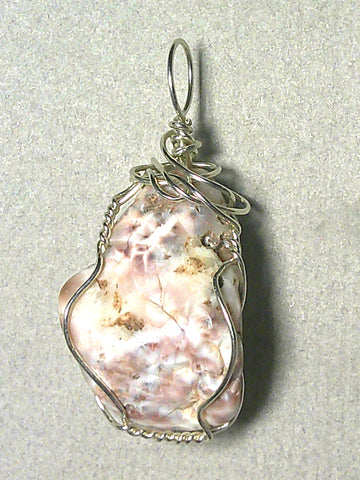 Thomsonite Nugget Pendant Wire Wrapped .925 Sterling Silver - Jemel