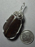 Tiger Iron Pendant Wire Wrapped .925 Sterling Silver