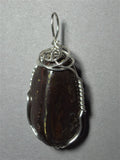 Tiger Iron Pendant Wire Wrapped .925 Sterling Silver - Jemel