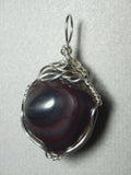 Tiger Iron Pendant Wire Wrapped .925 Sterling Silver