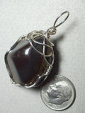 Tiger Iron Pendant Wire Wrapped .925 Sterling Silver