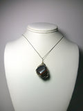 Tiger Iron Pendant Wire Wrapped .925 Sterling Silver display - Jemel