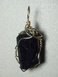 Black Tourmaline Crystal Pendant Wire Wrapped 14/20 Gold Filled