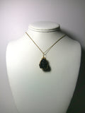 Black Tourmaline Crystal Pendant Wire Wrapped 14/20 Gold Filled display - Jemel