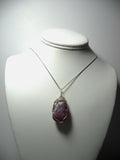 Pink Tourmaline in Matrix Pendant Wire Wrapped .925 Sterling Silver display - Jemel