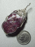 Pink Tourmaline in Matrix Pendant Wire Wrapped .925 Sterling Silver