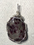 Pink Tourmaline in Matrix Pendant Wire Wrapped .925 Sterling Silver