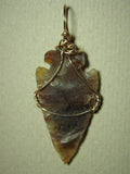Agate Arrowhead Pendant Wire Wrapped 14/20 Gold Filled