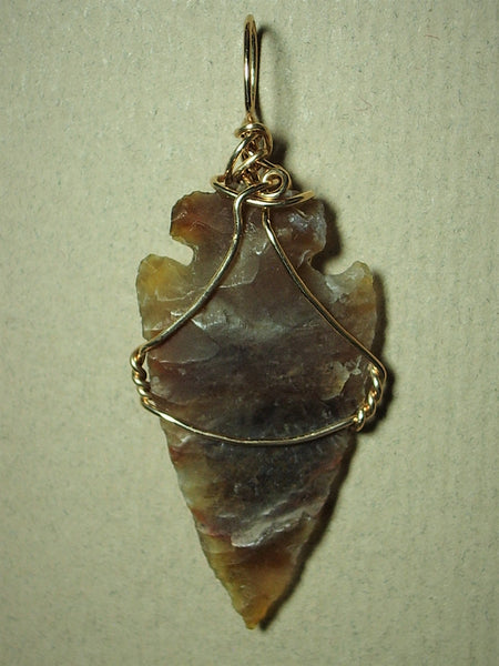 Agate Arrowhead Pendant Wire Wrapped 14/20 Gold Filled – Jemel