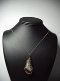 Agate, Brown Lace Pendant Wire Wrapped 14/20 Gold Filled display - Jemel