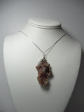 Agate, Brown Lace Pendant Wire Wrapped .925 Sterling Silver display - Jemel