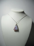 Bright Cloud Agate Pendant Wire Wrapped .925 Sterling Silver display - Jemel