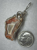 Crazy Lace Agate Pendant Wire Wrapped .925 Sterling Silver - Jemel