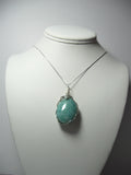 Amazonite Pendant Wire Wrapped .925 Sterling Silver display - Jemel