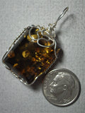 Baltic Amber Pendant Wire Wrapped .925 Sterling Silver