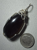 Apache Tear Pendant Wire Wrapped .925 Sterling Silver