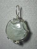 Aquamarine Bead Pendant Wire Wrapped .925 Sterling Silver