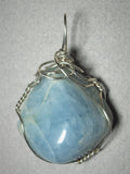 Aquamarine Pendant Wire Wrapped .925 Sterling Silver - Jemel