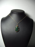 Aventurine Pendant Wire Wrapped 14/20 Gold Filled display - Jemel