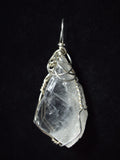 Calcite Crystal Pendant Wire Wrapped .925 Sterling Silver - Jemel