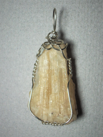 Radial Acicular Calcite Crystal Pendant Wire Wrapped .925 Sterling Silver - Jemel