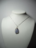 Blue Chalcedony Pendant Wire Wrapped .925 Sterling Silver display - Jemel