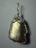 Chalcopyrite Pendant Wire Wrapped .925 Sterling Silver