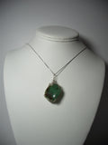 Chrysoprase Pendant Wire Wrapped .925 Sterling Silver display - Jemel