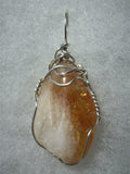 Citrine Pendant Wire Wrapped  .925 Sterling Silver - Jemel