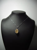 Citrine Bead Pendant Wire Wrapped .925 Sterling Silver display - Jemel